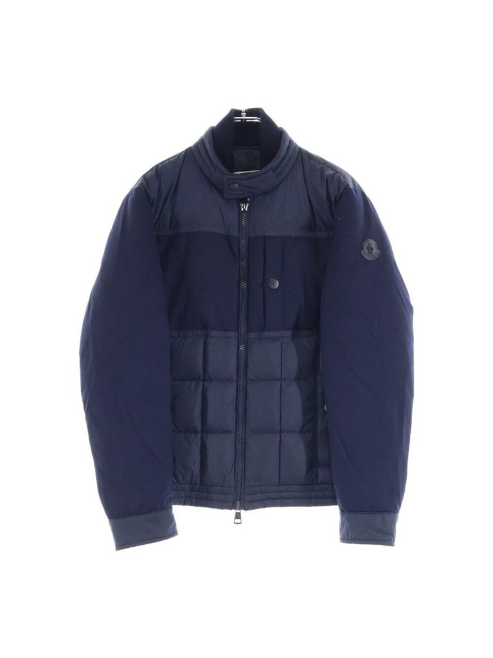 Moncler 18 AW Baptieu Wool Paneled Zip Up Jacket Navy